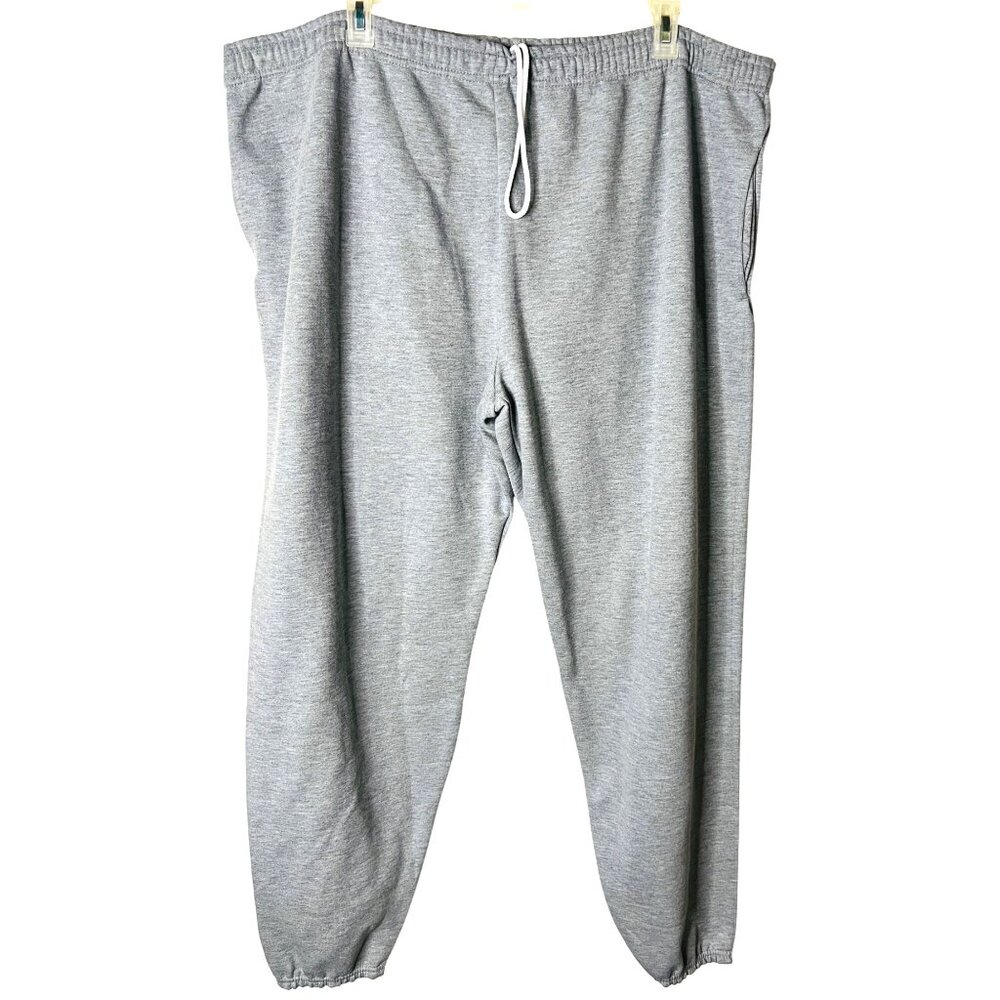Fruit Of The Loom Mens 4XL Gray Sweatpants Elastic Waist & Cuffs